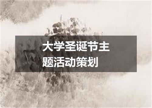 大学圣诞节主题活动策划