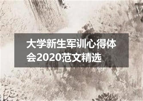 大学新生军训心得体会2020范文精选