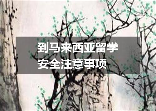 到马来西亚留学安全注意事项