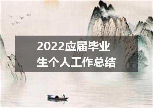 2022应届毕业生个人工作总结