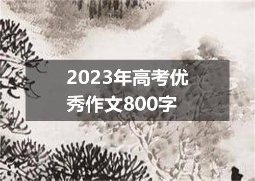 2023年高考优秀作文800字