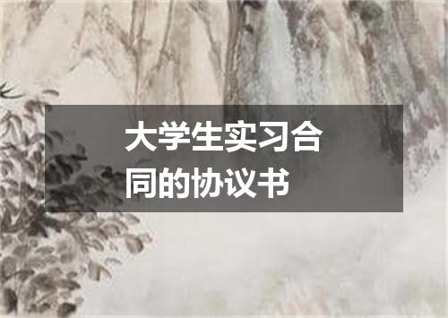 大学生实习合同的协议书