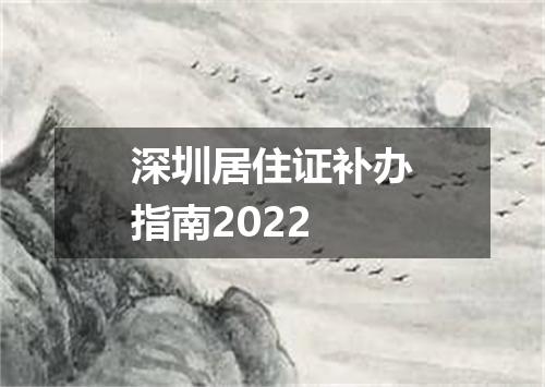 深圳居住证补办指南2022