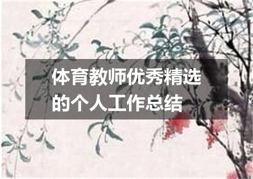 体育教师优秀精选的个人工作总结