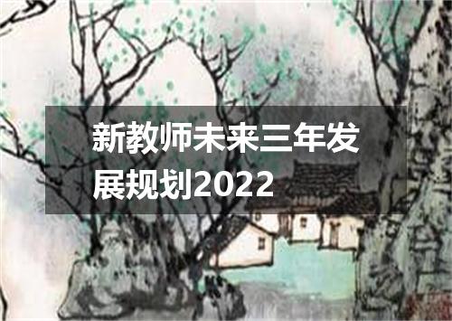 新教师未来三年发展规划2022