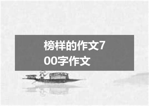 榜样的作文700字作文