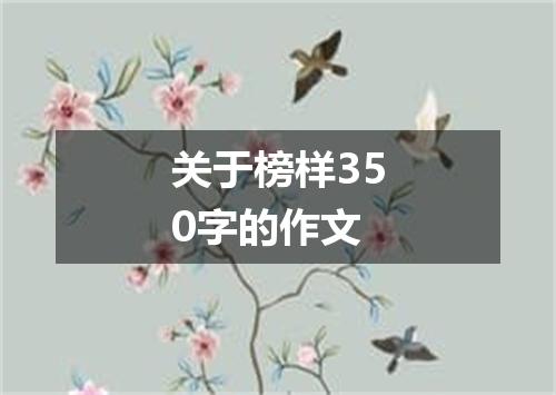 关于榜样350字的作文