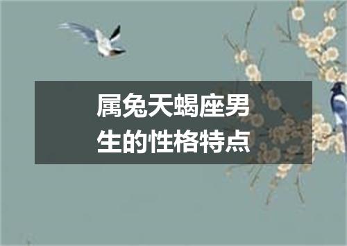 属兔天蝎座男生的性格特点