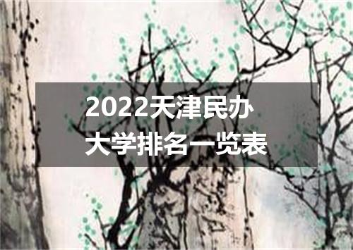 2022天津民办大学排名一览表