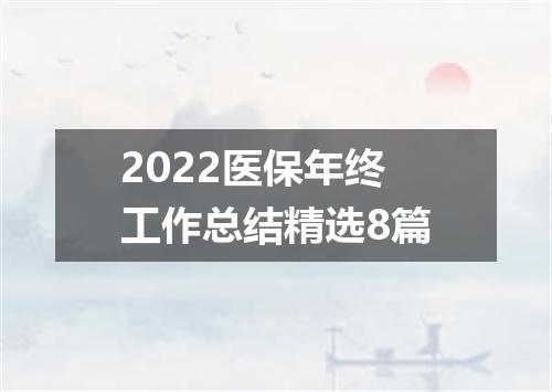 2022医保年终工作总结精选8篇