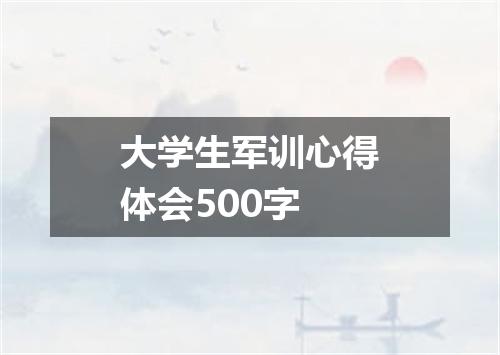 大学生军训心得体会500字
