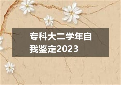 专科大二学年自我鉴定2023