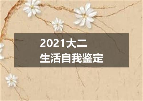 2021大二生活自我鉴定