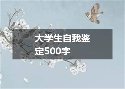 大学生自我鉴定500字