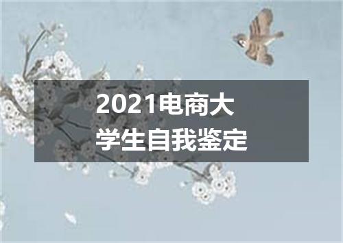 2021电商大学生自我鉴定