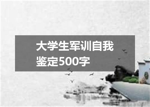 大学生军训自我鉴定500字