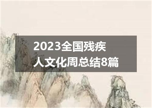 2023全国残疾人文化周总结8篇