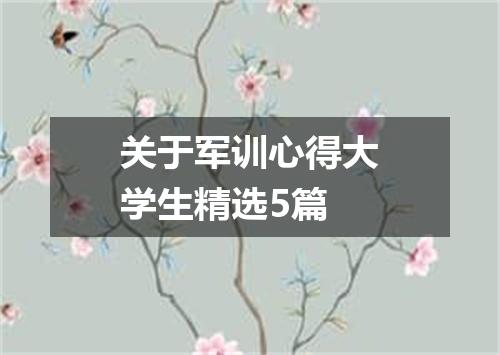 关于军训心得大学生精选5篇