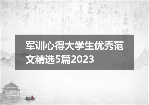 军训心得大学生优秀范文精选5篇2023