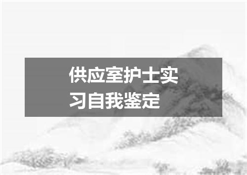 供应室护士实习自我鉴定