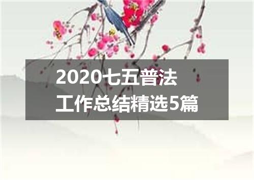 2020七五普法工作总结精选5篇