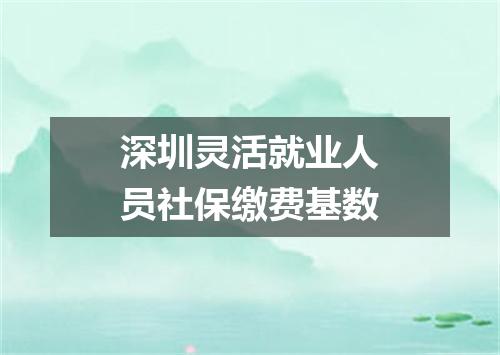 深圳灵活就业人员社保缴费基数