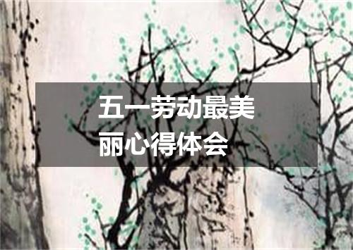 五一劳动最美丽心得体会