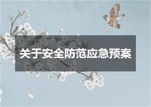 关于安全防范应急预案