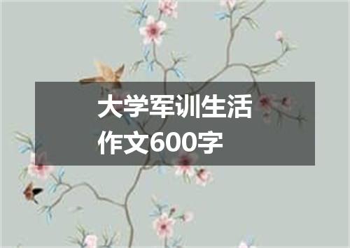 大学军训生活作文600字