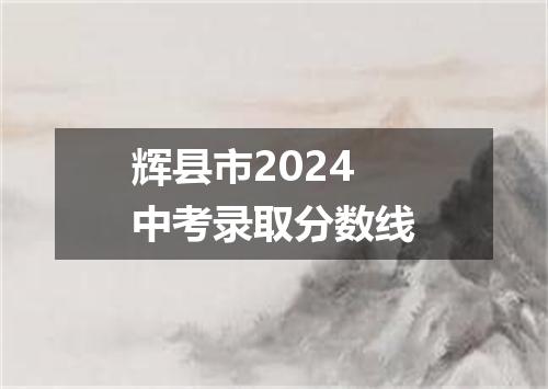 辉县市2024中考录取分数线