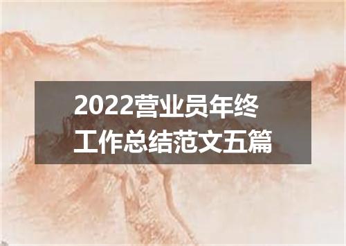2022营业员年终工作总结范文五篇