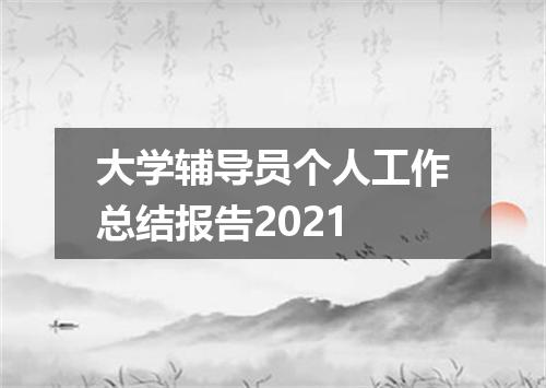 大学辅导员个人工作总结报告2021