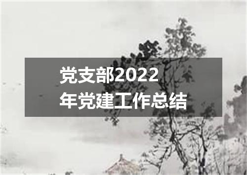 党支部2022年党建工作总结
