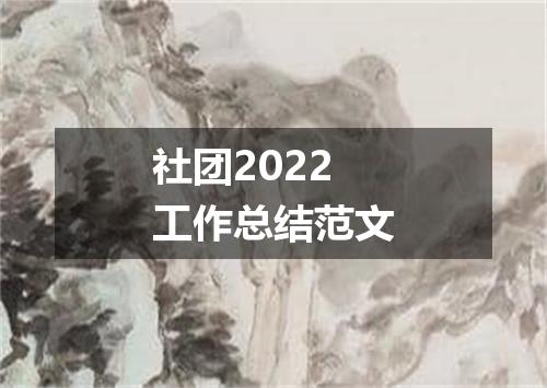 社团2022工作总结范文