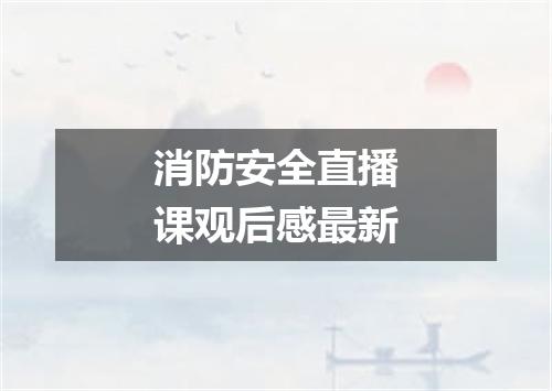 消防安全直播课观后感最新