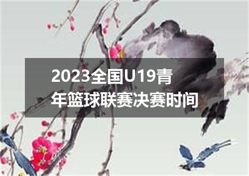 2023全国U19青年篮球联赛决赛时间