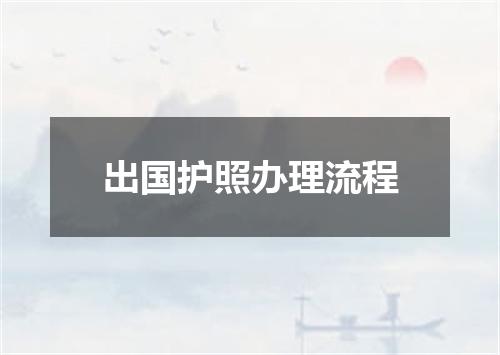 出国护照办理流程