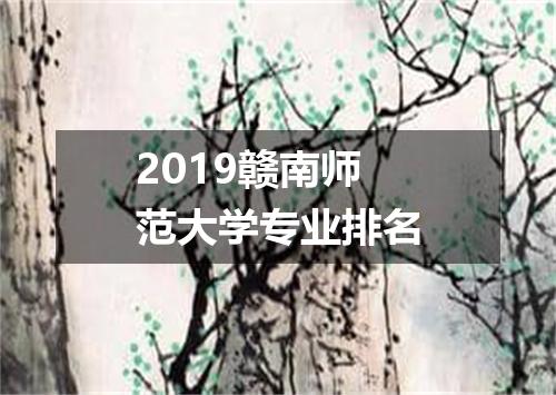 2019赣南师范大学专业排名