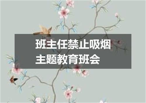 班主任禁止吸烟主题教育班会