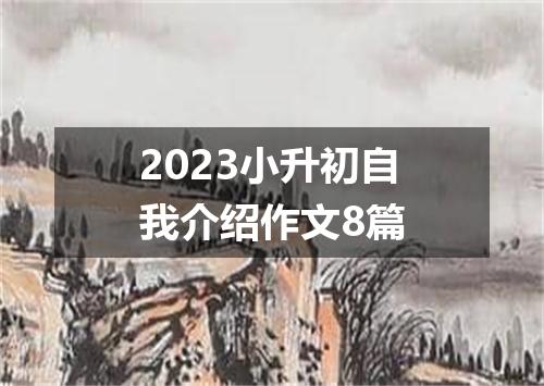 2023小升初自我介绍作文8篇