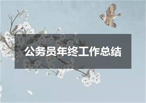 公务员年终工作总结