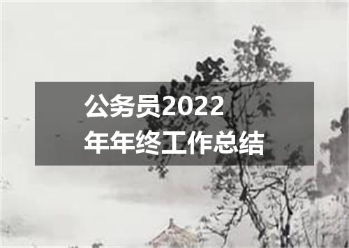 公务员2022年年终工作总结