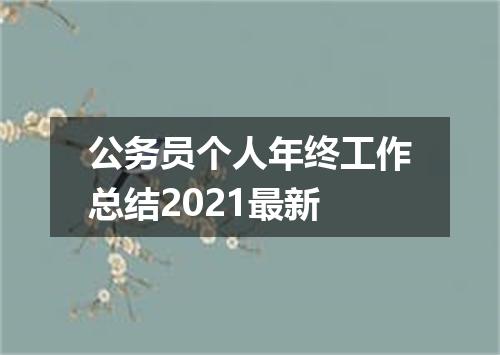 公务员个人年终工作总结2021最新