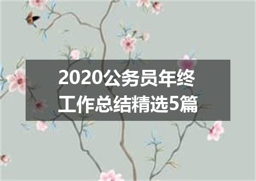 2020公务员年终工作总结精选5篇