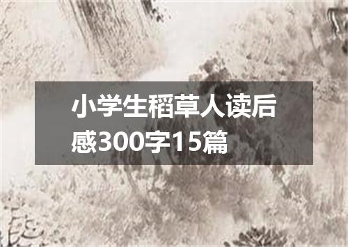 小学生稻草人读后感300字15篇