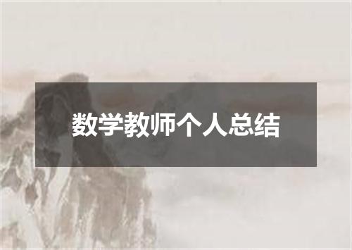 数学教师个人总结