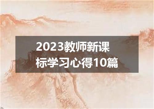 2023教师新课标学习心得10篇