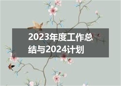 2023年度工作总结与2024计划