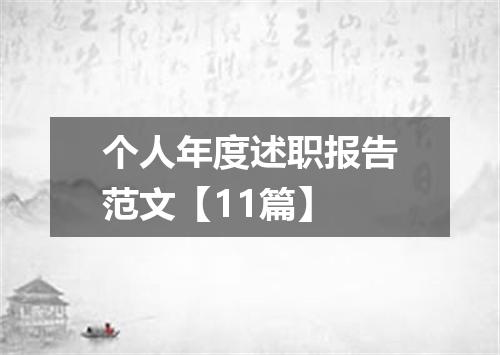 个人年度述职报告范文【11篇】