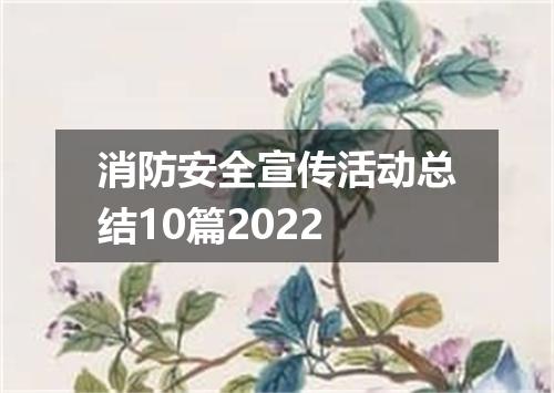 消防安全宣传活动总结10篇2022